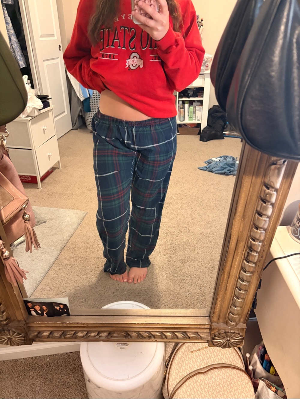 Kids Plaid Jogger Pants - Green Tartan